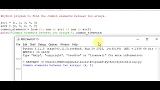 python program to find the common elements from two list