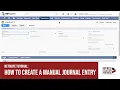 NetSuite Tutorial How to Create a Manual Journal Entry