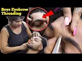 Boys Eyebrows Threading By Lady Barber Easy Threading Tutorial Step By Step Threading