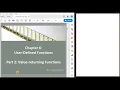Chapter 6 Value Returning Functions