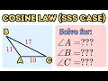 How to Find the Three Angles of an SSS Triangle Using the Law of Cosines