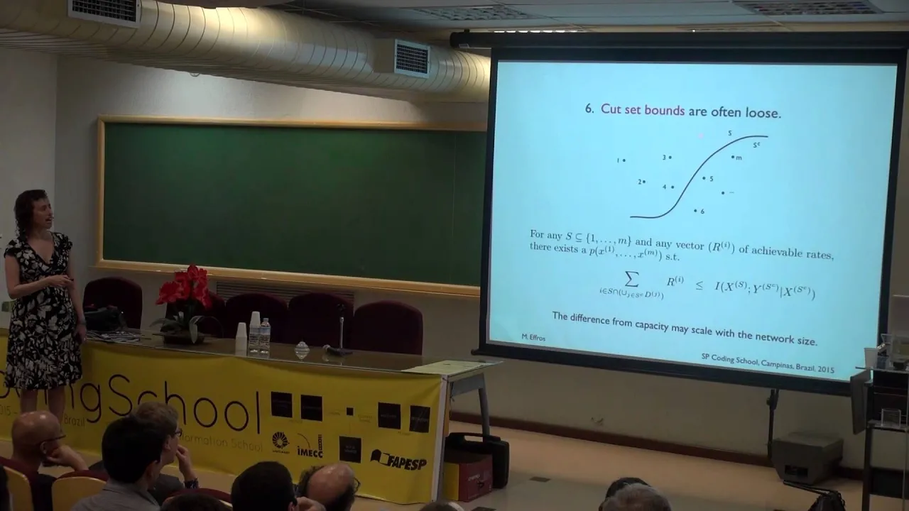 Simple Tools for an Information Theory for Large Networks (Michelle Effros) - Part 1 (SPCSchool)