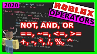 Roblox How to Script for Beginners Operators