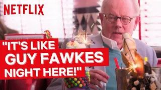 michael u0026 jack whitehall visit an american diner jack whitehall travels with my father