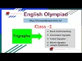 English Olympiad - Class 1