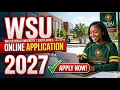 How to Apply Online at WSU for 2027 Step-by-Step Guide
