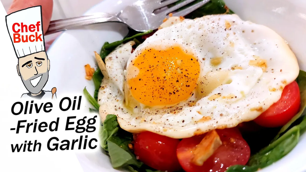 Olive Oil-Fried Eggs with Garlic