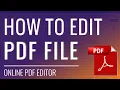 Online PDF Editor How to edit PDF file