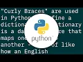 What is the meaning of curly braces