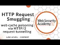 Lab Web cache poisoning via request tunnelling
