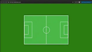 Create a soccer field using HTML and CSS