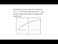 Approximate Area Under a Function Using Rectangles Midpoints