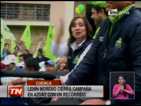 Lenín Moreno cierra campaña en Azuay con un recorrido