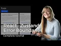 Build a React Dashboard Zustand Hooks Error Handling