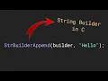 Making a String Builder in C
