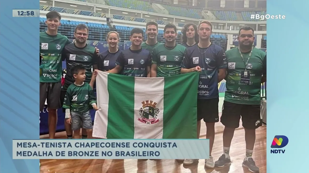 Mesa-tenista Chapecoense conquista medalha de bronze no Brasileiro