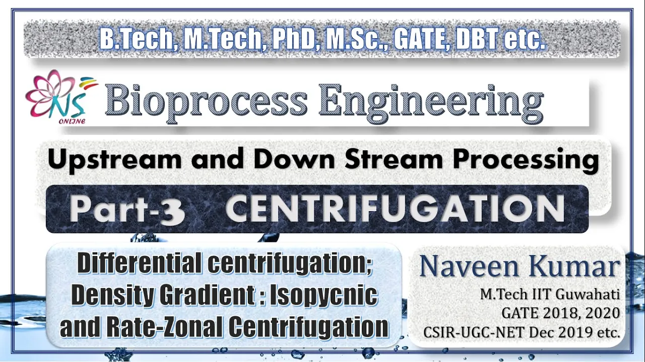 Centrifugation | Part 3: Differential; Density Gradient: Isopycnic, Rate Zonal || GATE 2022 || DBT