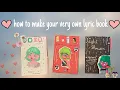 how to make your very own book