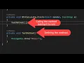 Coding Structures User Defined Methods