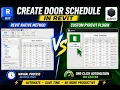 Automate Door Schedule Creation in Revit using pyRevit Python Step-by-Step