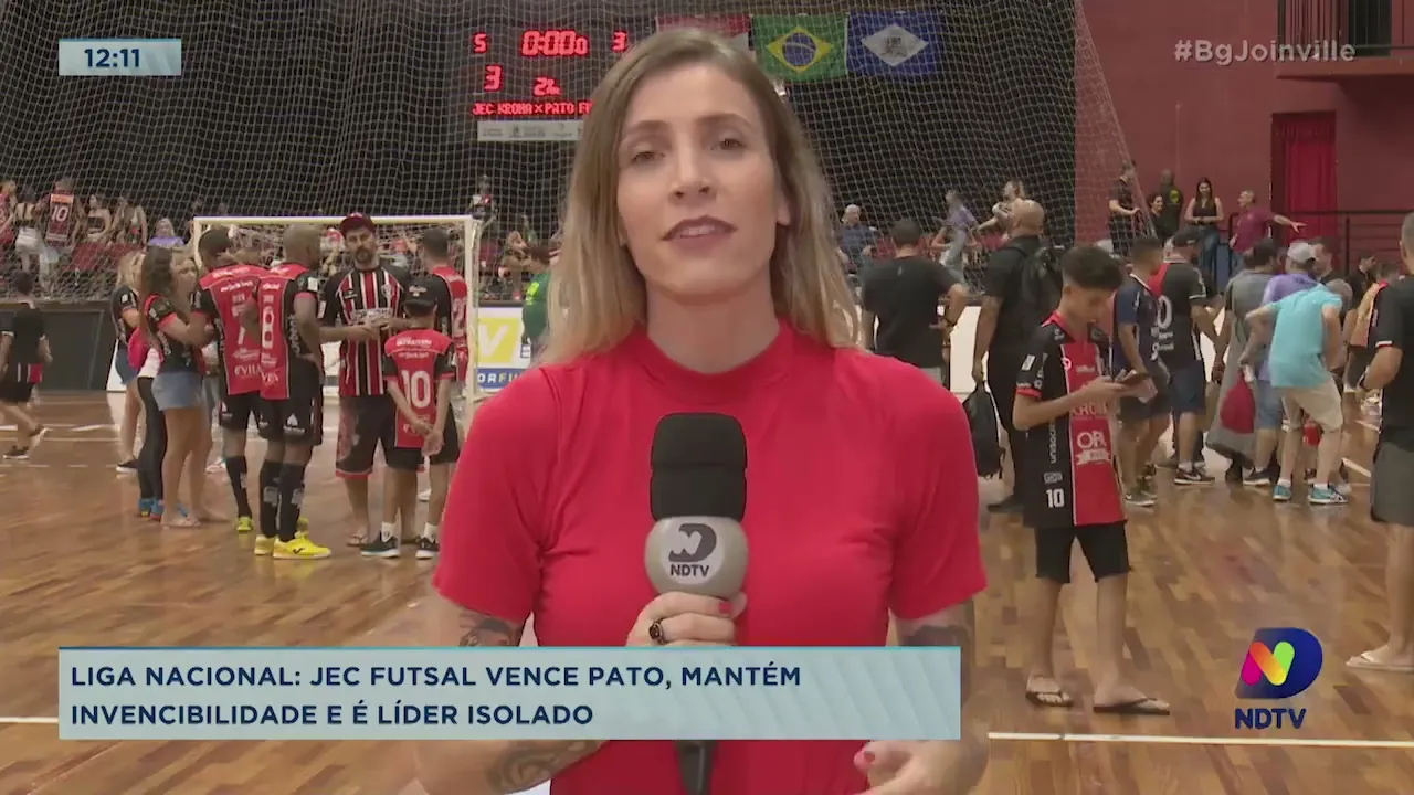 Liga Nacional: JEC Futsal vence Pato, mantém invencibilidade e é líder isolado