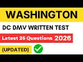 Washington DC DMV Written Test 2026 25 Practice Questions Detailed Answers