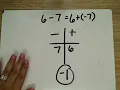 Add Subtract Integers using T-Chart