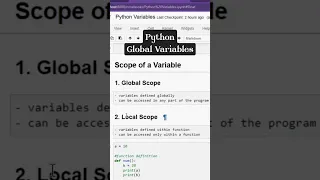 Python - Global Variables Link in description for full