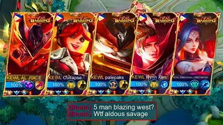 Download 5 MAN BLAZING WEST SQUAD + MCL FINALS! (The world's best squad in mobile legends!!!) MP3