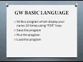 GW-BASIC program to display your name 10 times using FOR loop