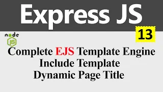 Embedded JavaScript EJS Template Engine in Express JS Hindi