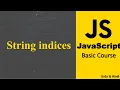 String indices in JavaScript JavaScript Course in Urdu