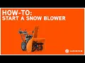 How to Start an Ariens Snow Blower Ariens