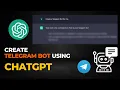 Create a Telegram Bot in 10 Minutes with ChatGPT Make and deploy telegram bot with ChatGPT