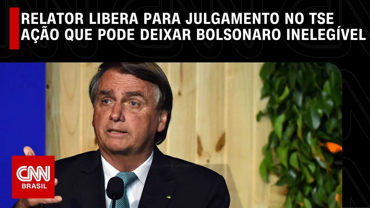 Relator libera para julgamento no TSE ação que pode deixar Bolsonaro inelegível | LIVE CNN