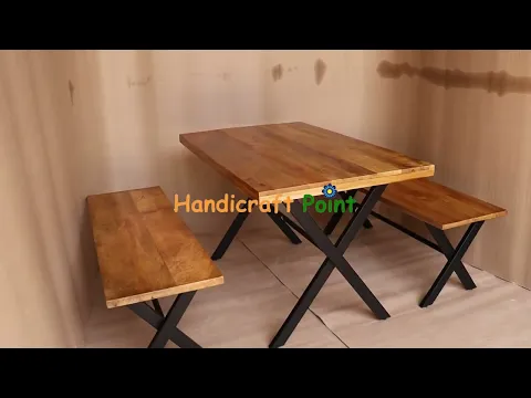 Download MP3 X Legs 4 Seater Dining Table for Canteen, Cafe and Restaurants | Canteen Furniture | Cafe Furniture
