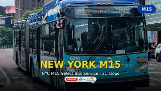 NYC M15 Bus in 3D The Longest Manhattan Route from the Sky