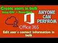 How to Create Users in Bulk in Office 365 using PowerShell 2021