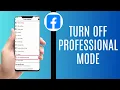 How To Turn Off Professional Mode On Facebook 2026 Very Easy