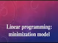 Linear Programming in Excel Minimization Problem 2 part