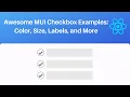 Awesome MUI Checkbox Examples Color Size Custom Labels and More