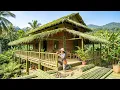 She Builds a Large Two Story Bamboo House Full Process