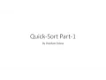 Quick Sort part-1