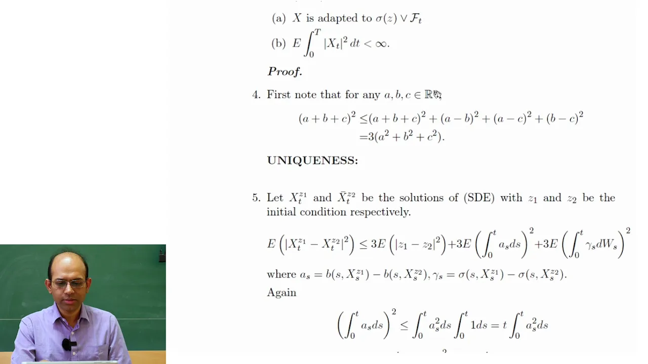 Stochastic differential equations: Uniqueness