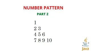 number pattern part 2 number pattern in java Part 2 Code eureka