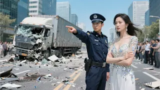 حارس أمن يوقف شاحنة طائشة بإصبع واحد لينقذ المديرة الجميلة هل هو إله القوة حقا 