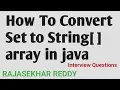 How To Convert to String Array In Java Java Interview Questions