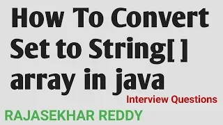 How To Convert to String Array In Java Java Interview Questions