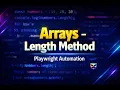Array Length in TypeScript Playwright Automation Series