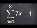 Finding the sum or an arithmetic series using summation notation